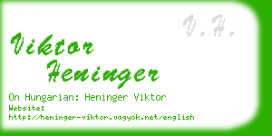 viktor heninger business card